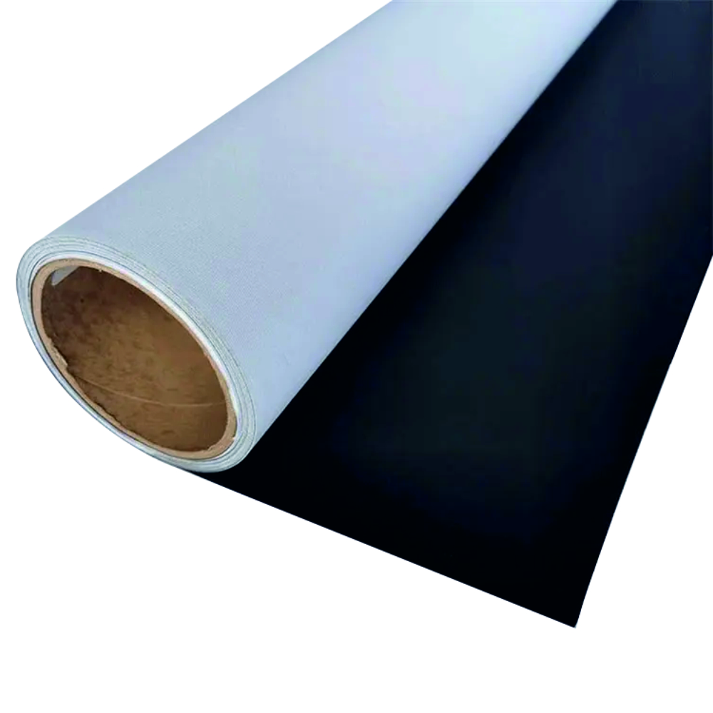 Backdrop Fabric Black Back-250GSM, 3.2m Width, Durable 250 GSM Polyester Matte Black-Backed Fabric, Fire Certified for Professional Exhibition and Stage Backdrop Applications